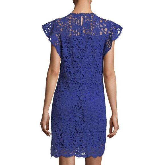 New. VELVET blue Lace-Guipure Dress. Small. Retails $179 Neimans - Picture 4 of 13